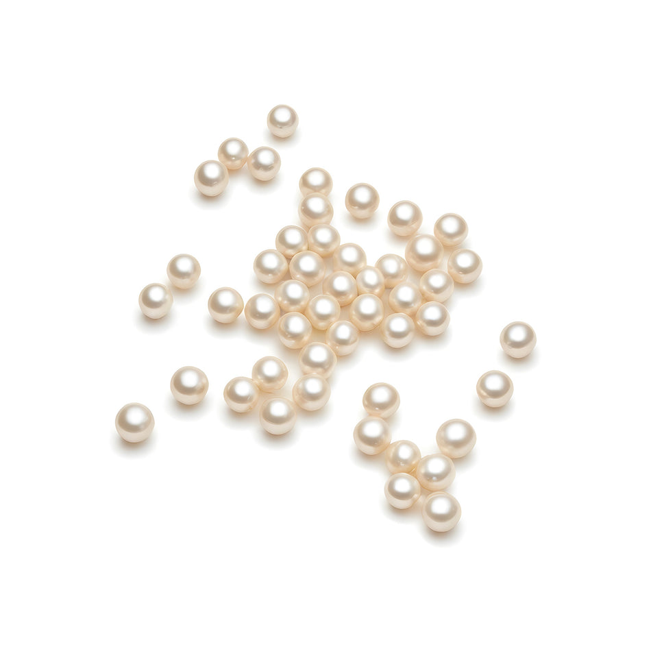 8mm Acrylic Pearl Beads Round White Pack of 50