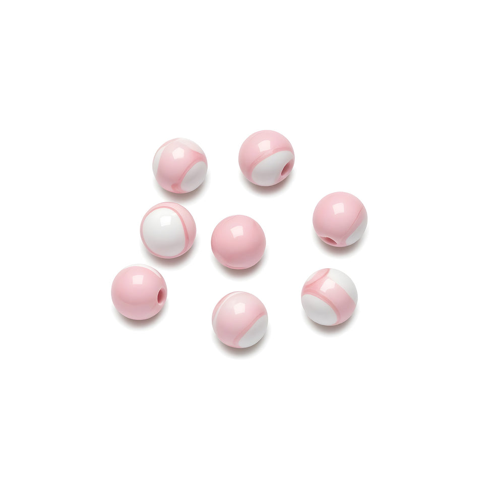 Pastel Pink Acrylic Round Beads 8mm Pack of 100