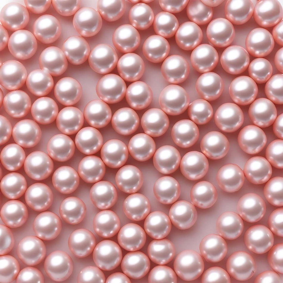 10mm Pink Acrylic Pearl Beads Round Pack of 100