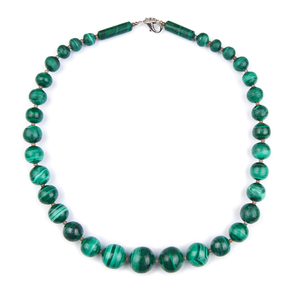 6mm Malachite Round Beads Strand of 35cm