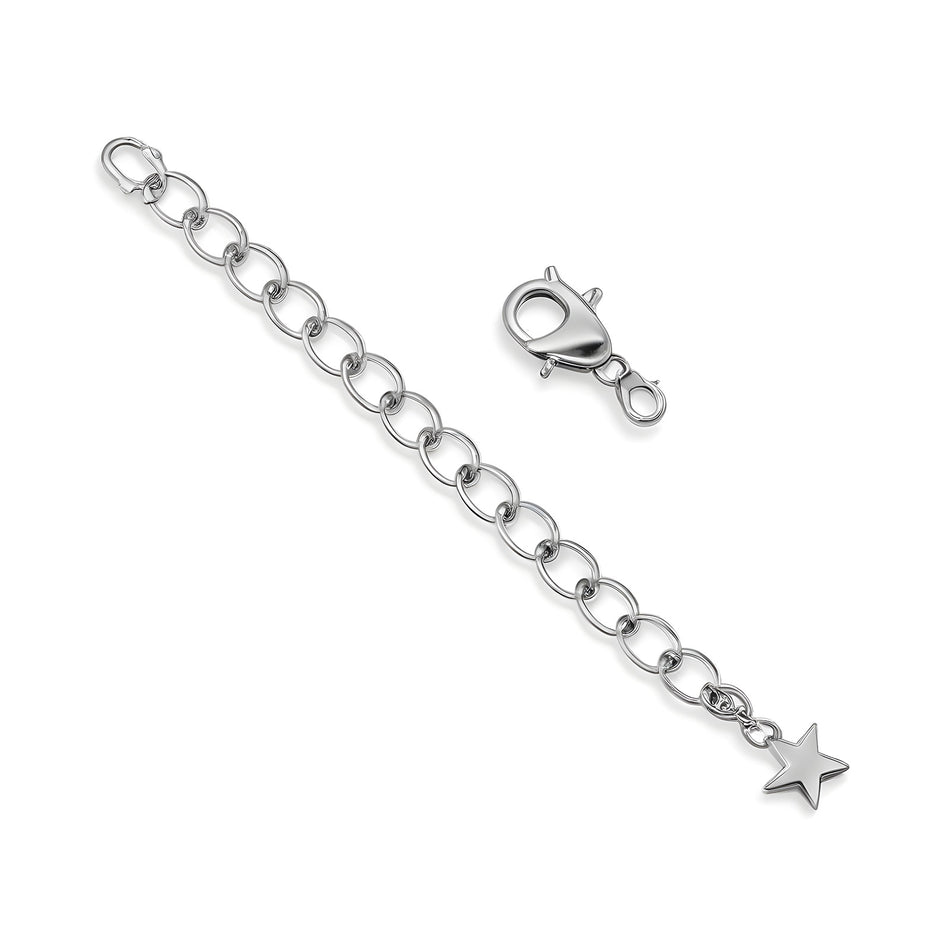 4.5cm Extension Chain and Trigger Star Silver Plated