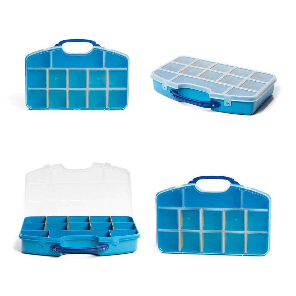 Charmix Small Plastic Storage Box With 10 Compartments