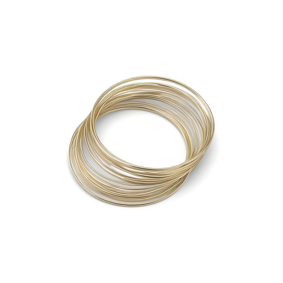 40 Coils Ring Memory Wire Gold Plated 0.6mm