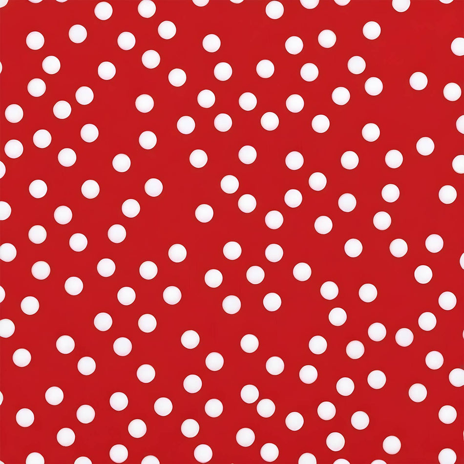 9mm Spotty Satin Ribbon Red 3m