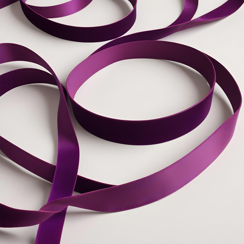20mm Dark Purple Velvet Ribbon 10m
