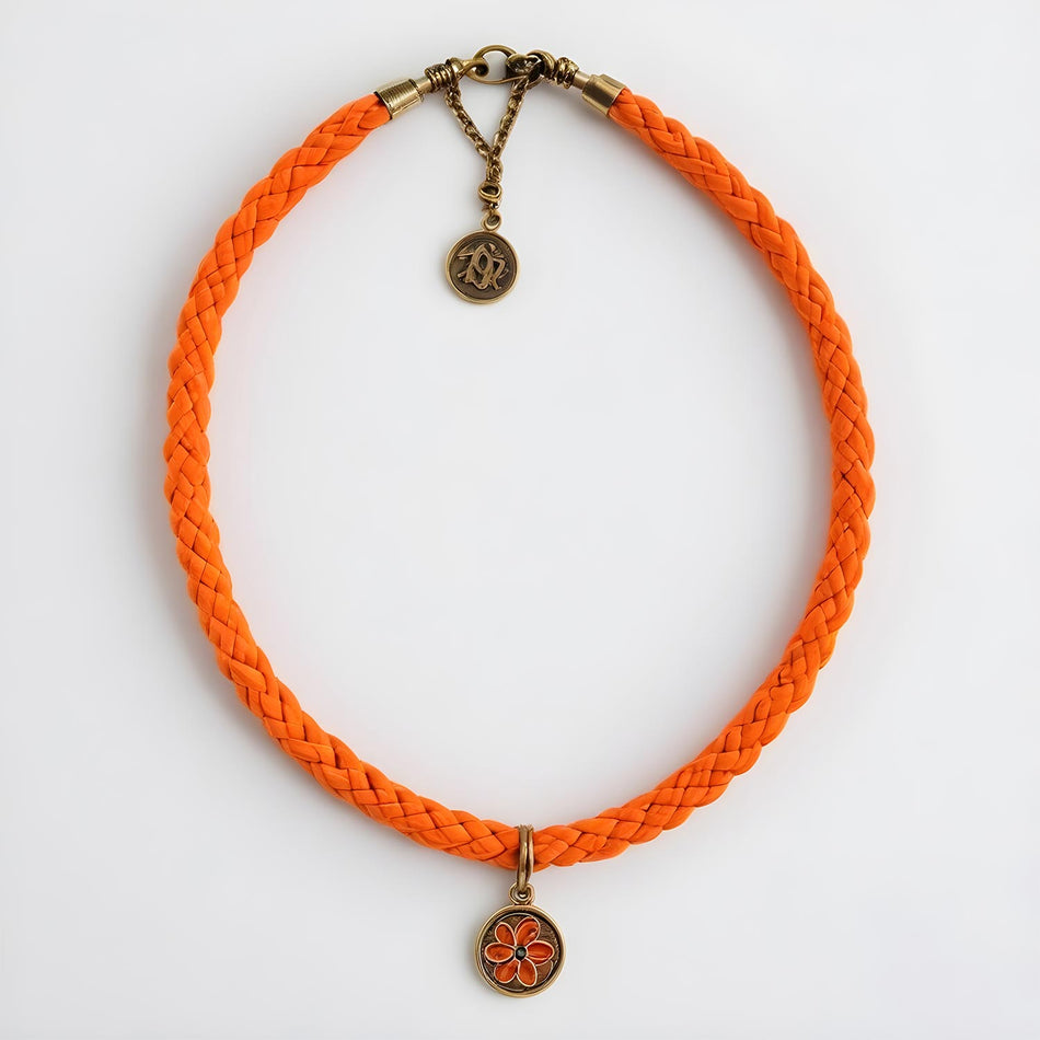 Round 2mm Cotton Jewellery Cord Orange 1m