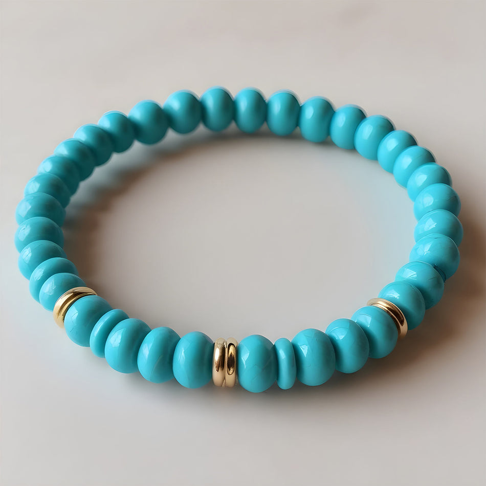 100m Coloured Elastic Turquoise Jewellery Cord 1mm