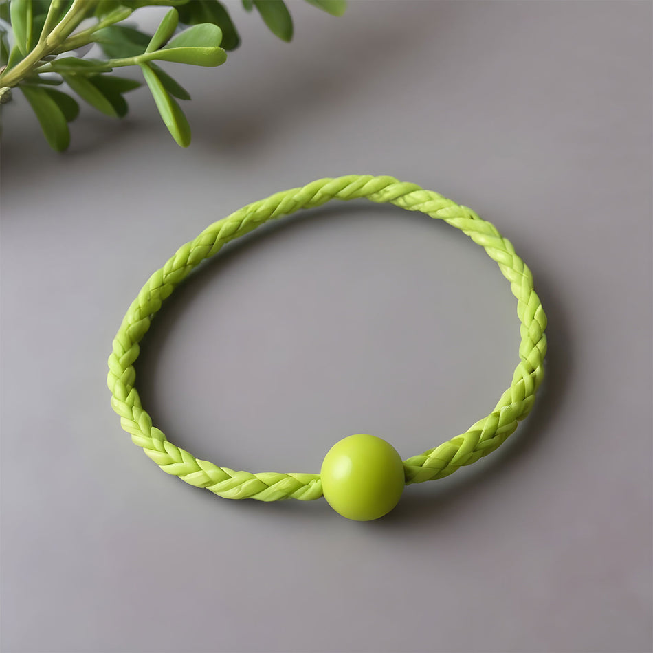 1mm Green Round Waxed Cotton Jewellery Cord 1m